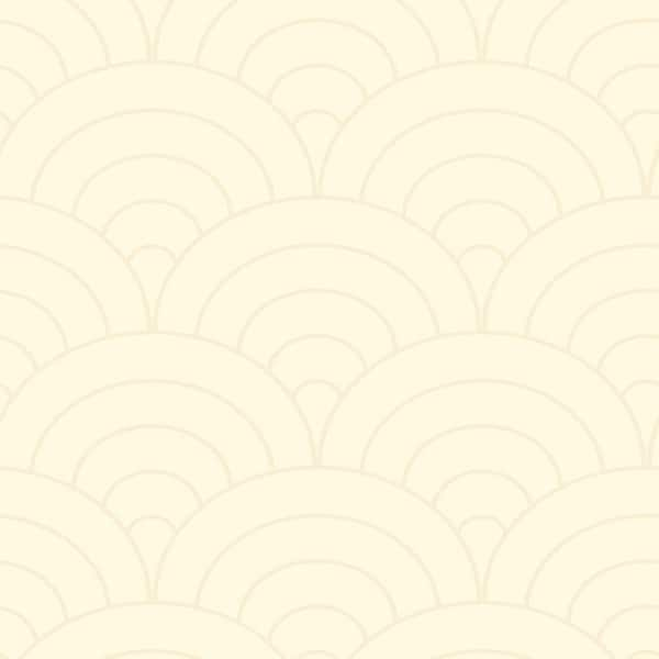 The Wallpaper Company 56 sq. ft. Ivory Modern Spiral Wallpaper