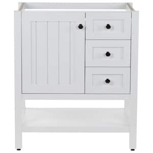 Lanceton 30 in. W x 22 in. D x 34 in. H Bath Vanity Cabinet without Top in White