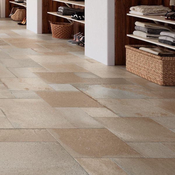 Adagio Bone Modular 26 in. x 51 in. Porcelain Floor and Wall Tile (9.15 sq. ft. /Case)