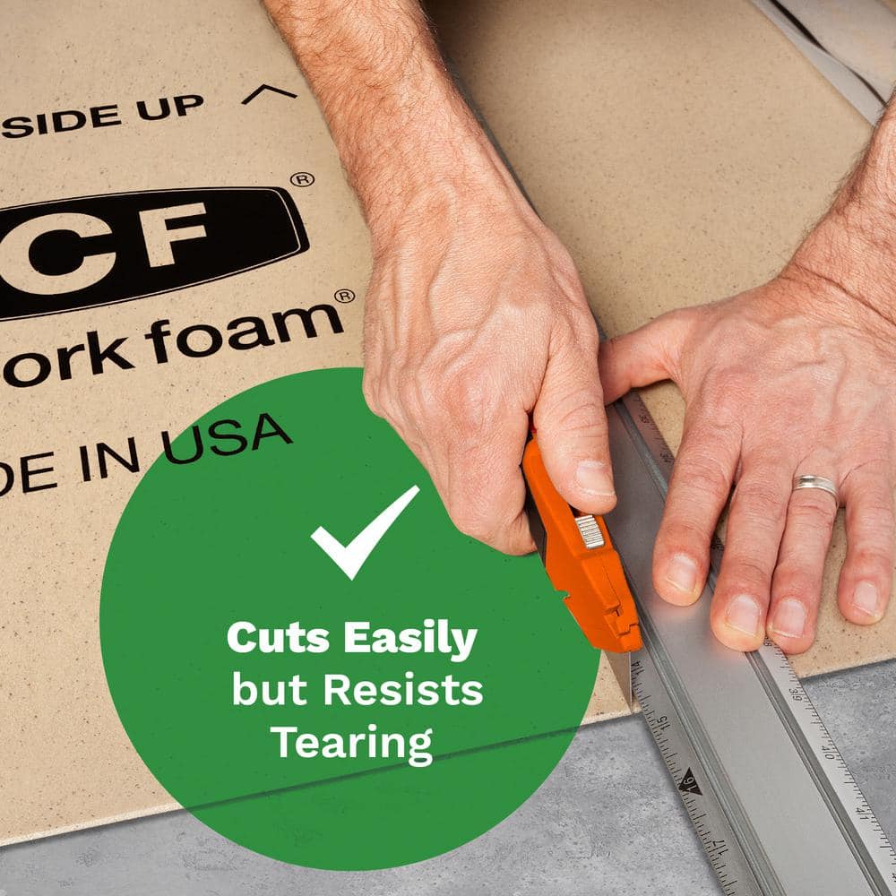 Eco Cork Foam 75 sq. ft. 3 ft. x 25 ft. x 3.2 mm Waterproof Premium Plus 10-in-1 Underlayment - Vinyl Plank, Laminate, Engineered Wood