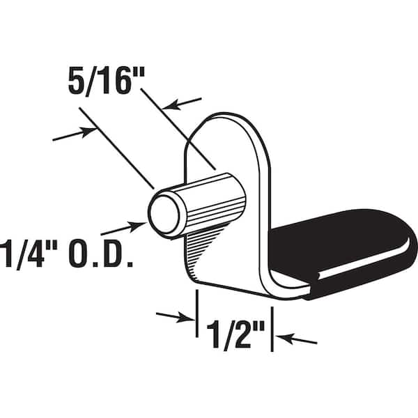 Prime-Line 20 lb. 1/4 in. Brass-Plated Steel L-Shelf Support Pegs (8-pack)  U 10168 - The Home Depot