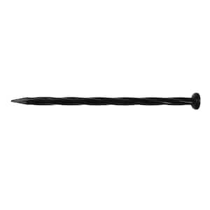 8 in. Black Nylon Spiral Anchoring Spike Pack (144-Count)