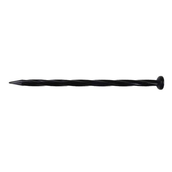 ProFlex 8 in. Black Nylon Spiral Anchoring Spike Pack (144-Count)