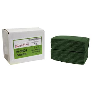 6 in. x 9 in. x 1/4 in. 240-280 Grit Fine Green Finishing Hand Pads (20-Pack)