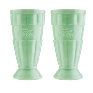 Coca-Cola 2-Piece Jadeite Glass 16 oz. Malt Cups (6-Pack)