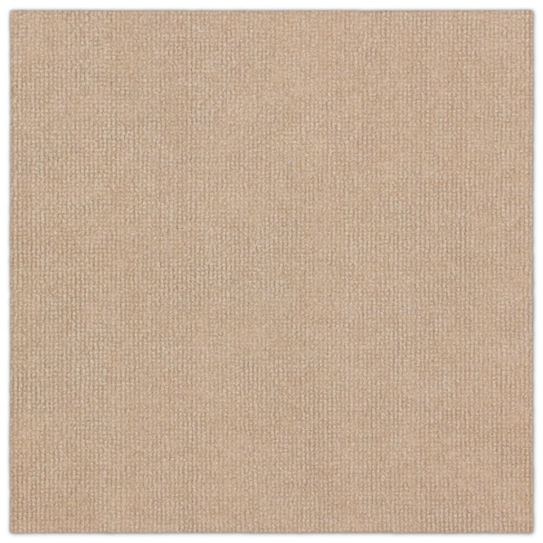 Asheville Rib Beige Residential 18 in. x 18 in. Peel and Stick Carpet Tile Square (27 sq. ft. )