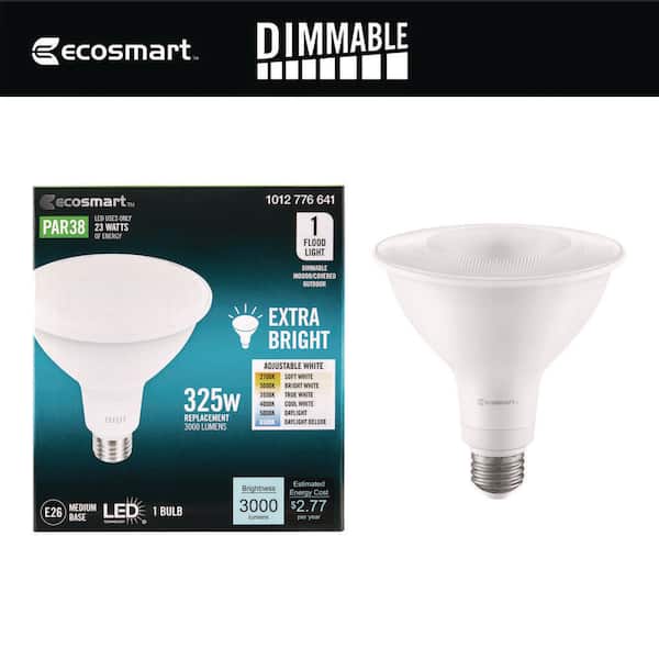 325-Watt Equivalent PAR38 Dimmable LED Spot Light Bulb with Selectable Color Temperature (1-Pack)
