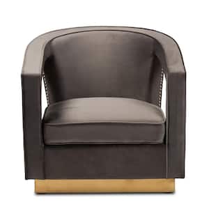 Neville Grey and Gold Armchair