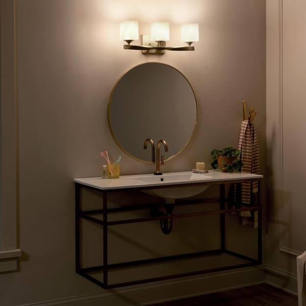 Kichler Marette 23 Inch 3-Light Vanity Light - Champagne Bronze Bathroom Fixture