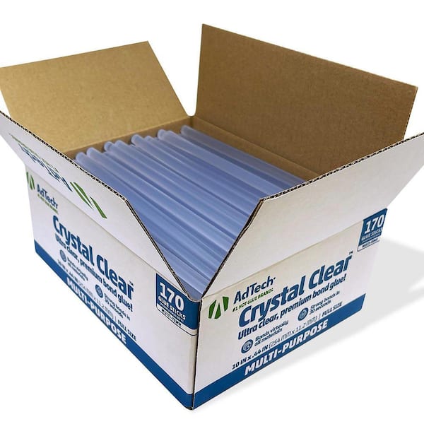 10 lbs. Full Size Bulk Pack 10 in. Hot Glue Sticks, Crystal Clear Hot Glue Gun Sticks