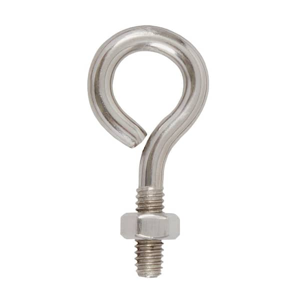 Everbilt 1/4 in. x 2 in. Stainless Steel EyeBolt/Nut (1-Pack)