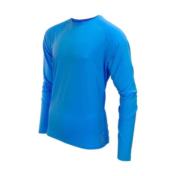 MOBILE COOLING Men's Medium Blue DriRelease Long Sleeve Cooling Shirt