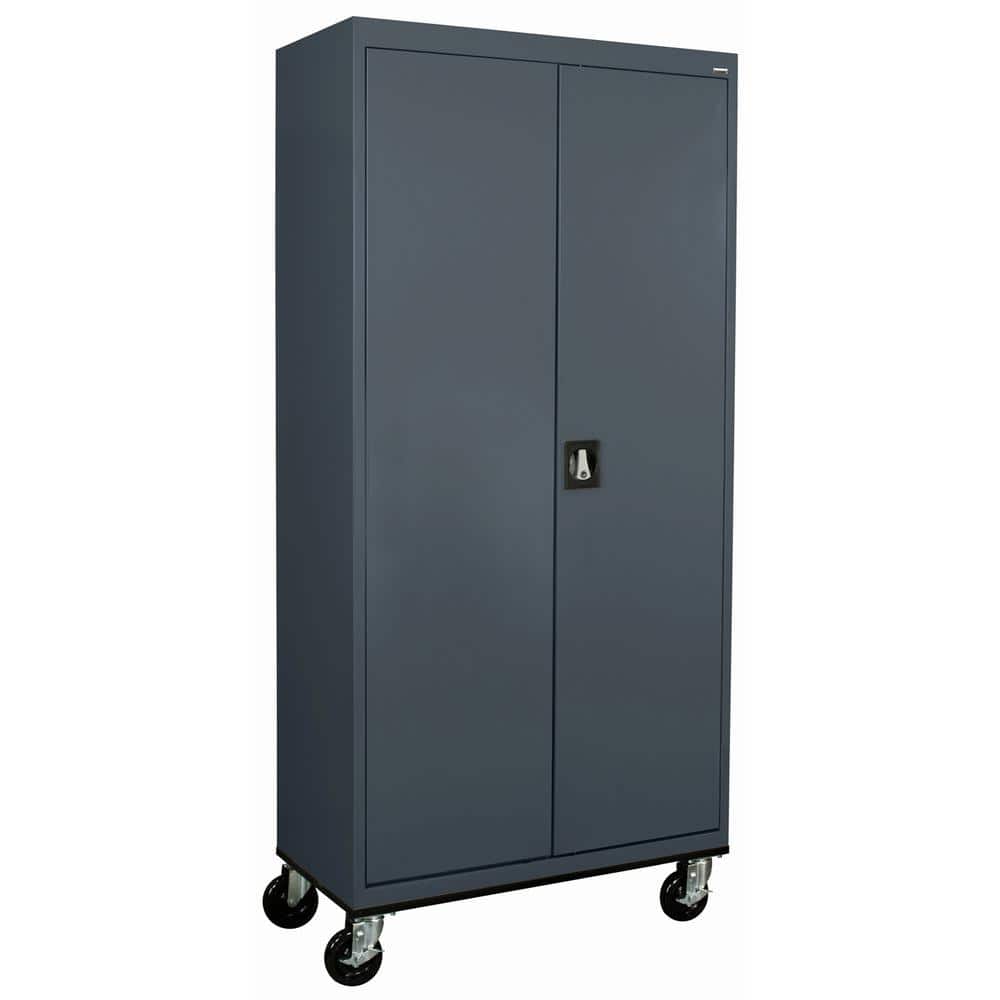 Transport Wardrobe Series 36 in. W x 78 in. H x 24 in. D 22-Gauge 2-Shelf Freestanding Storage Cabinet in Charcoal price history on PriceWatchPro