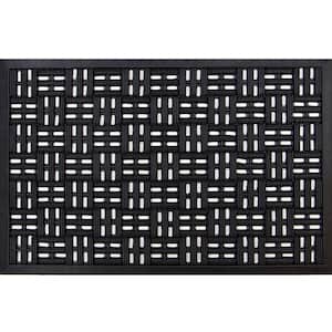 Black Rubber 17.5 in. x 29.5 in. Drainage Mat