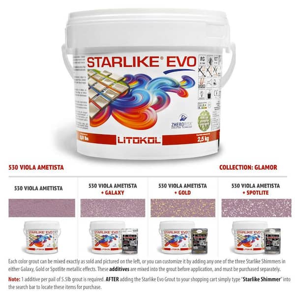 Glamour Collection 530 Viola Ametista Starlike EVO Epoxy Grout