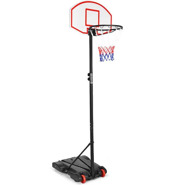 SUGIFT Portable Adjustable Basketball Hoop System Stand with Wheels