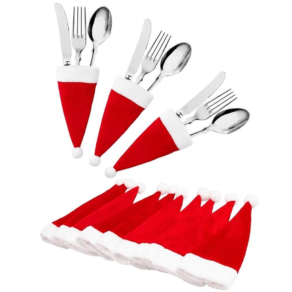 32-Piece Miniature Santa Hat Silverware Holders for Holiday Dining Table Decorations Annual price history on PriceWatchPro
