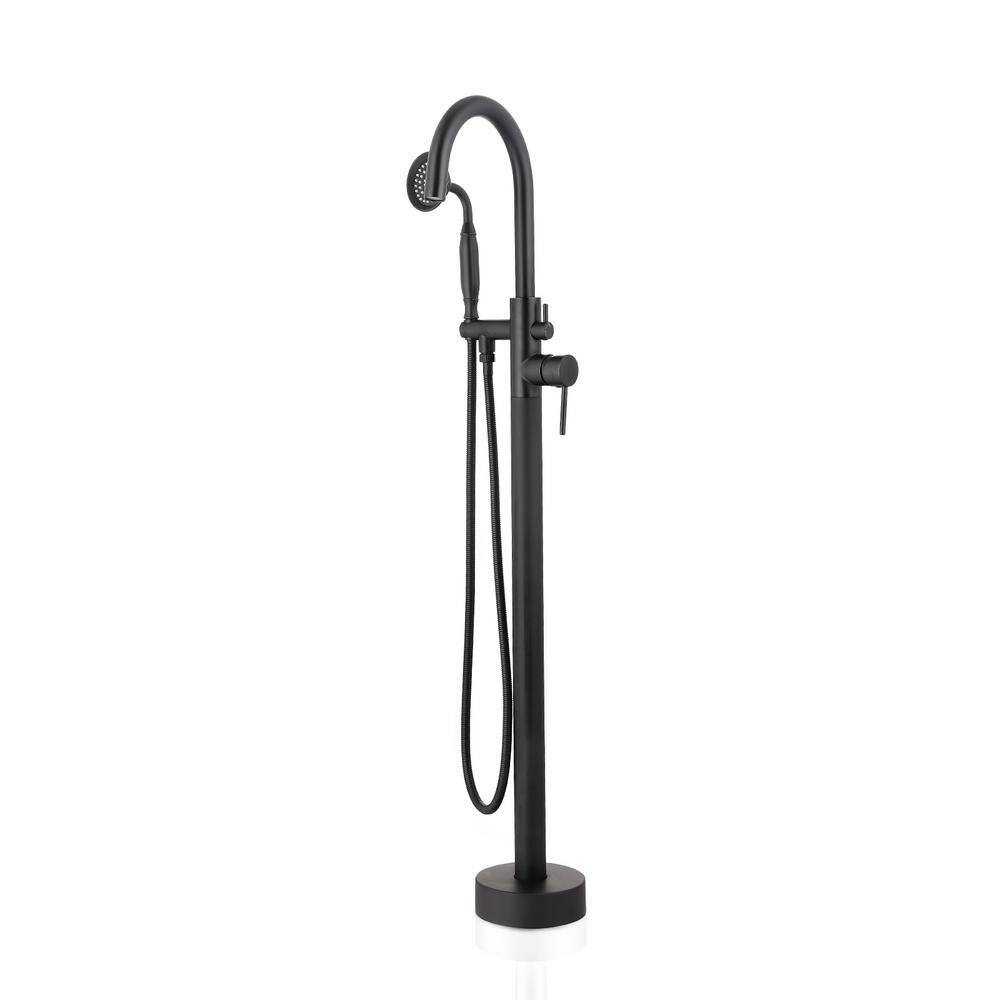 2-Handle Claw Foot Freestanding Tub Faucet with Handle Shower, 360° Tub Spout in. Matte Black price history on PriceWatchPro