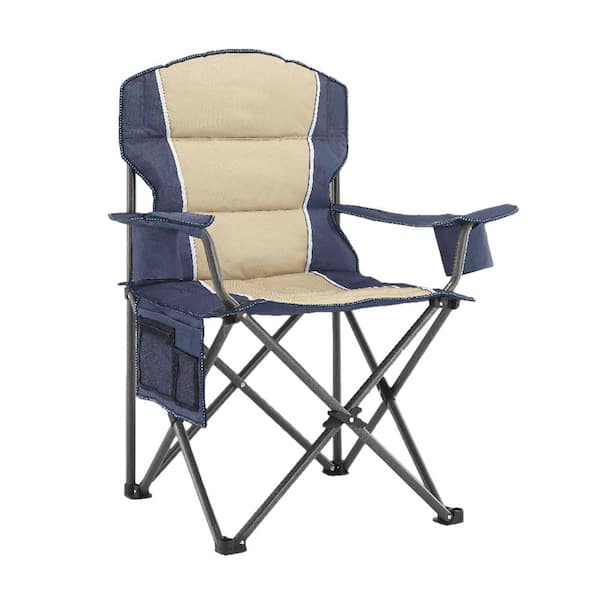 PRIVATE BRAND UNBRANDED Blue Oversize Folding Chair