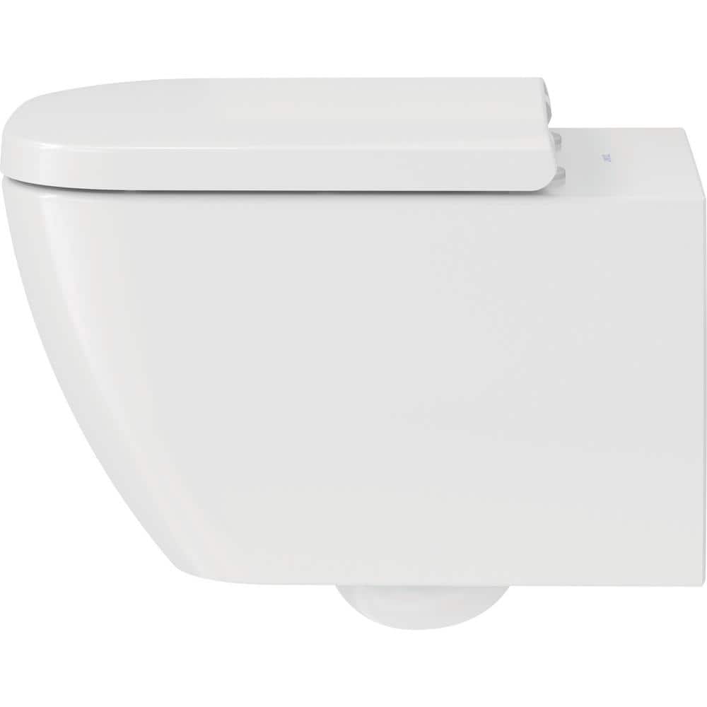 Happy D.2 White Wall Mounted Elongated Dual Flush Toilet
