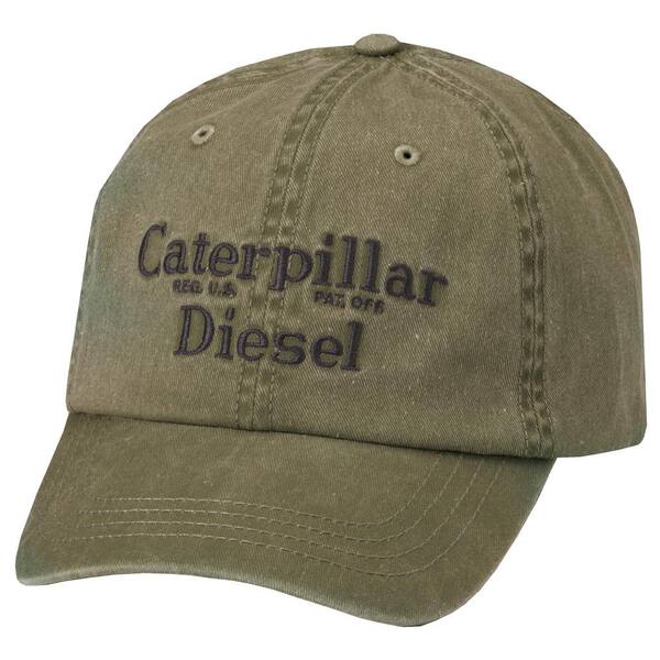 Caterpillar Diesel Men's 1-Size Army Moss Cotton Twill Low-Profile Baseball Cap