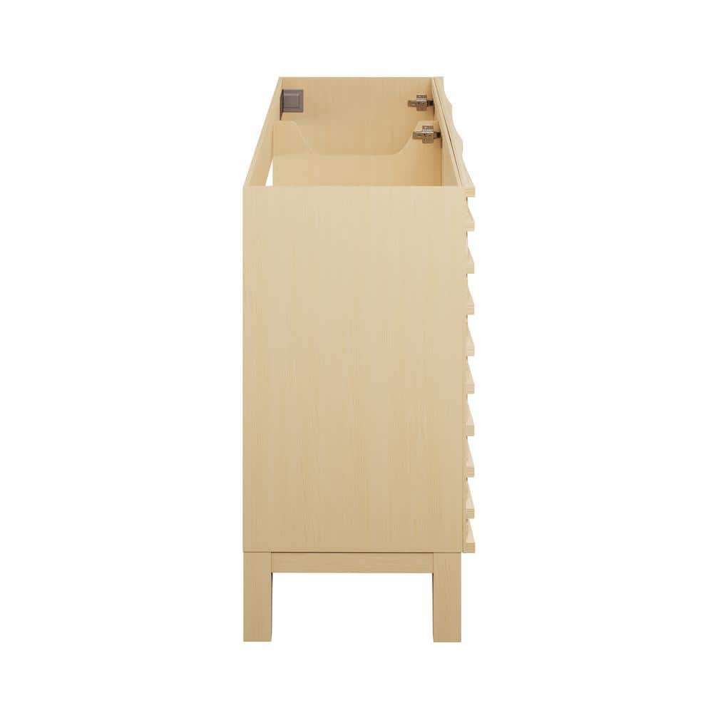 Cascade 48" Natural Oak Freestanding Bathroom Vanity Cabinet