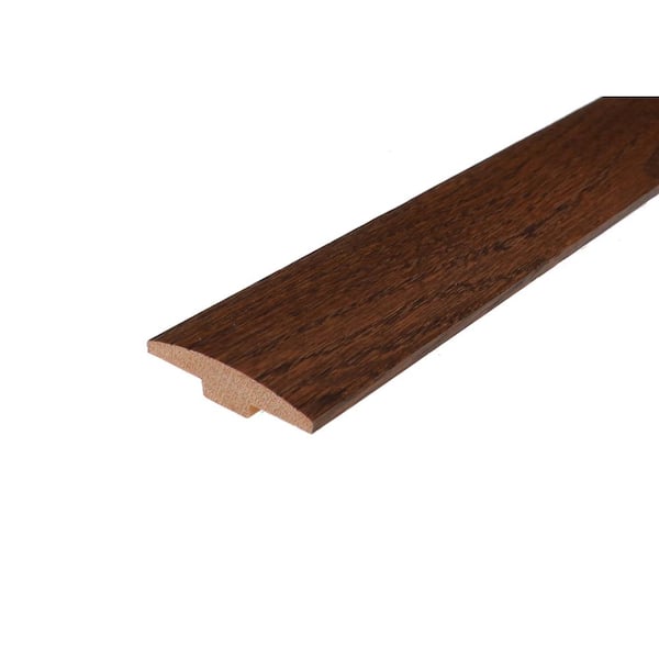 ROPPE Arabica 0.28 in. Thick x 2 in. Wide x 78 in. Length Matte Wired Brushed Wood T-Mold Hardwood Trim