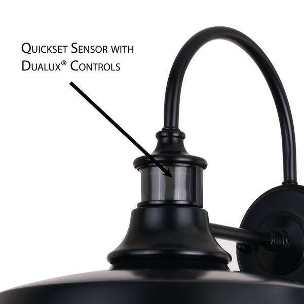 Vaxcel T0648 Dorado Dualux 15 in. Outdoor Motion Sensor Wall Light Dark Bronze and Light Gold