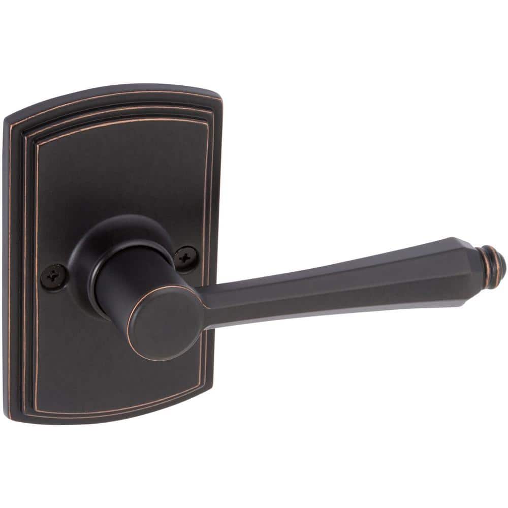 Italian Collection Florini Edged Bronze Dummy Door Lever