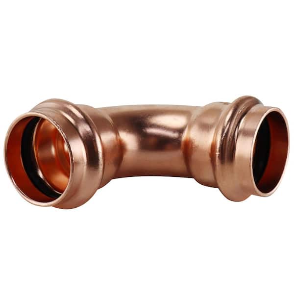 Press Copper Plumbing 1/2 Coupling With Stop P x P Copper Pipe Press  Fitting for Residential/Commercial Compatible with ProPress [10 Pack]
