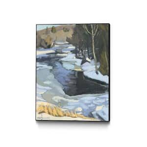 24 in. x 32 in. "Blue Shadows" by Ron Simpkins Framed Wall Art