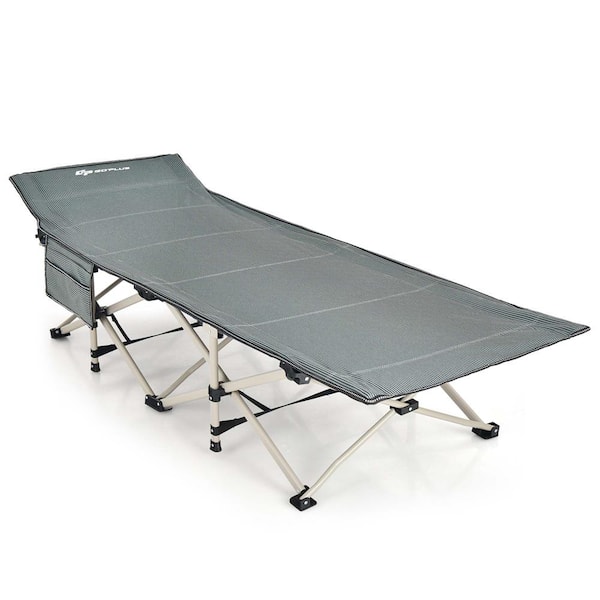 Costway Twin 75 L Foldable Camping Cot Heavy-Duty Steel Indoor