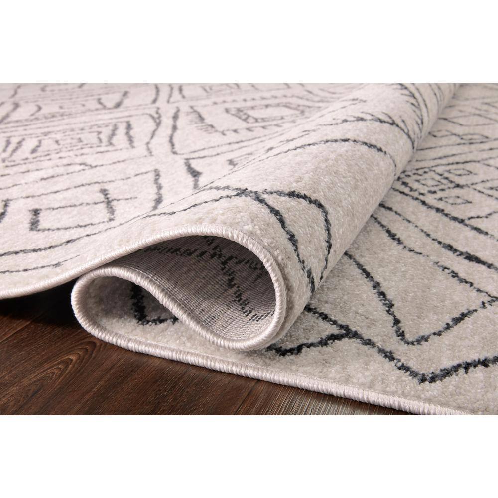 Black and Dove Grey Moroccan Runner Rug
