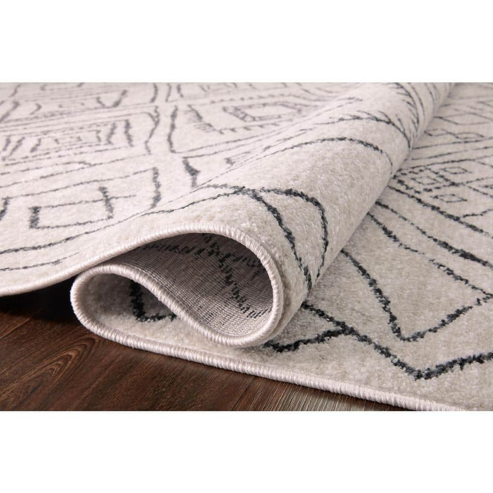 Vance Modern Dove Gray Easy-Care Rectangular Area Rug 5'3" x 7'9"