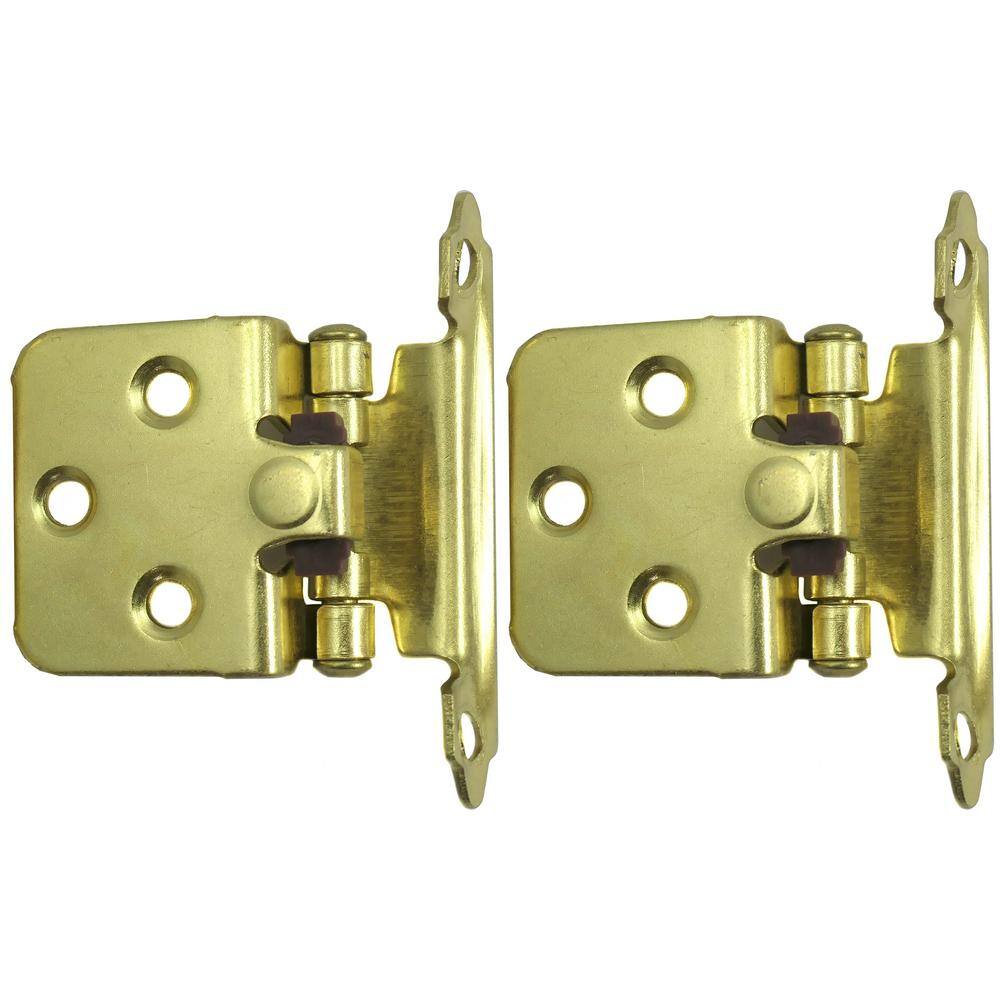 Polished Brass Semi Concealed Flush Cabinet Hinge