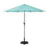 Hampton Bay 9 Ft. Aluminum Market Crank And Tilt Patio Umbrella In Haze 