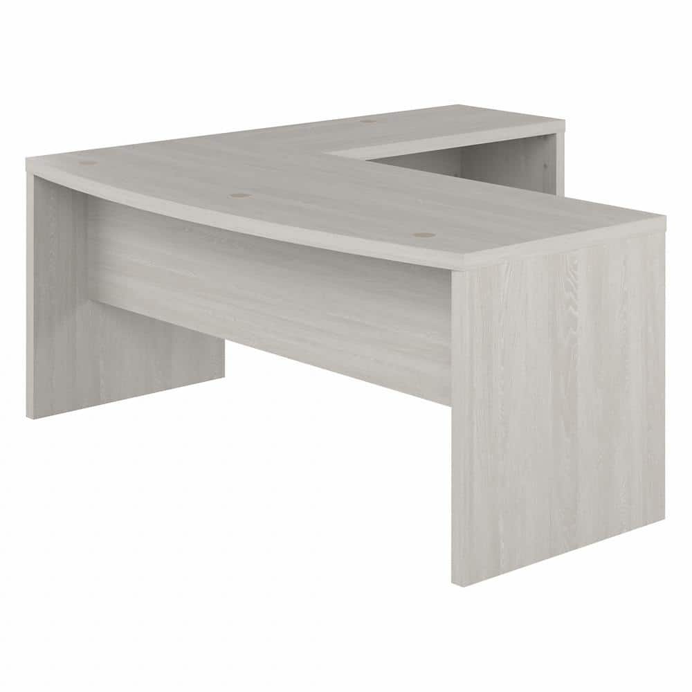 Echo Gray Sand L-Shaped Computer Desk with Drawer and Filing Cabinet