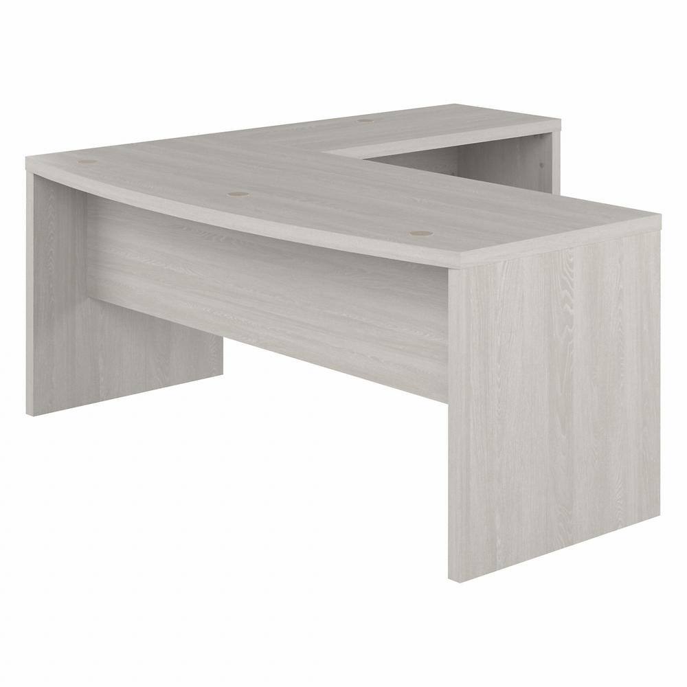 Echo Gray Sand L-Shaped Computer Desk with Drawer and Filing Cabinet