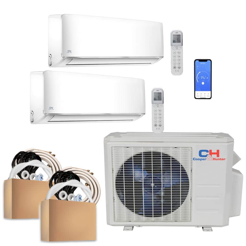 Sophia 18000 BTU 1.5 Ton 21.3 SEER Dual Wall Mount Multi-Zone Ductless Mini Split Air Conditioner with Heat Pump 230V price history on PriceWatchPro