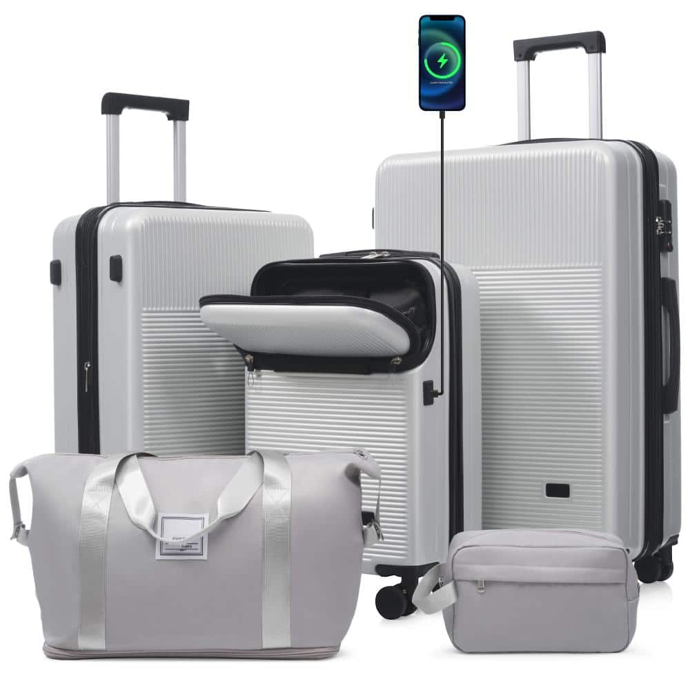 5PCS Hardside Half-opening Luggage, Double Spinner, USB, TSA Lock price history on PriceWatchPro