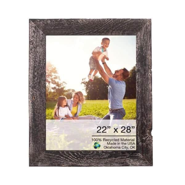 HomeRoots Victoria 22 in. x 28 in. Smoky Black Picture Frame