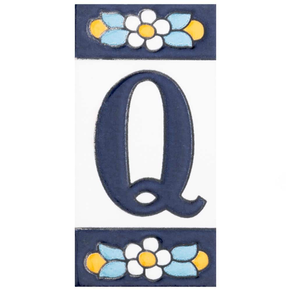 Sevillano Flora Address Letters Q 2-1/8 in. x 4-3/8 in. Ceramic Wall Tile (0.07 sq. ft./Each) price history on PriceWatchPro