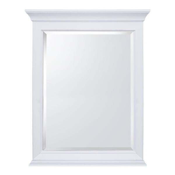 Home Decorators Collection Moorpark 24 in. W x 31 in. H Single Wall Hung Mirror in White