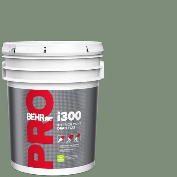 BEHR PRO 5 gal. #450F-5 Amazon Moss Dead Flat Interior Paint
