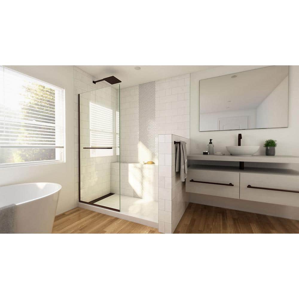 Linea 30" x 72" Frameless Shower Screen in Oil Rubbed Bronze