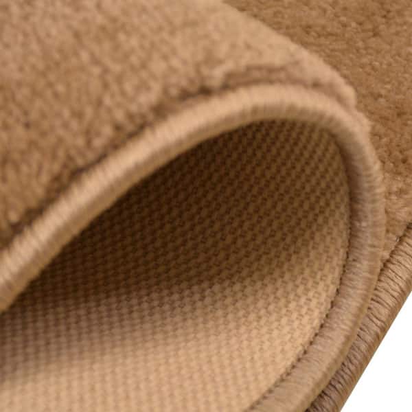 RugStylesOnline - Euro Solid Beige 36 in. Width x Your Choice Length Custom Size Runner Rug