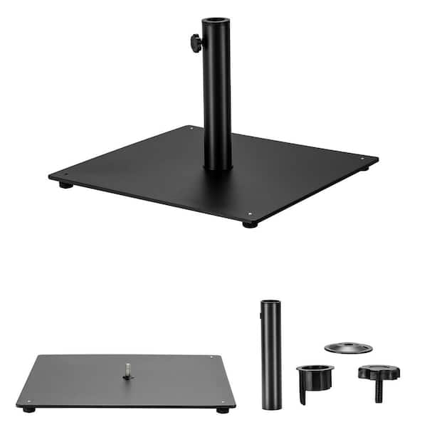 LIVIZA 20 in. Square Steel Patio Umbrella Base in Black
