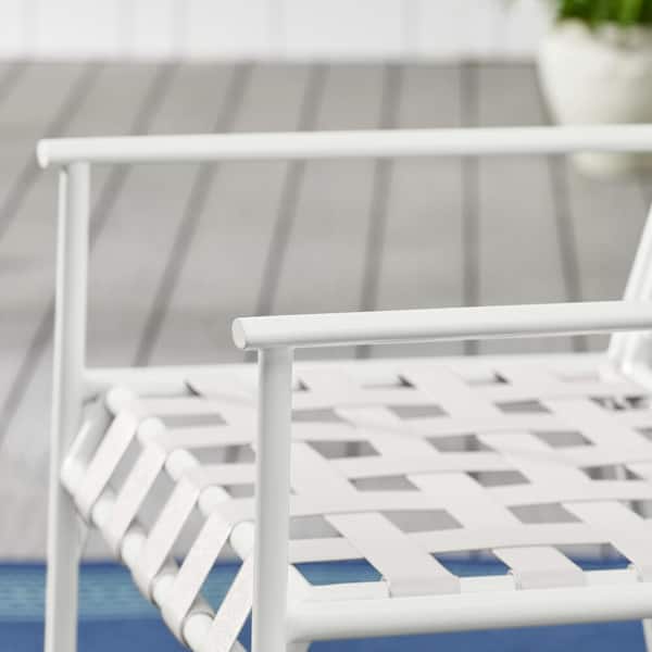 Mix and Match Grand Marina Metal Outdoor Dining Chair Set (2-Pack)