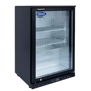 24 in. 4.9 Cu.Ft. Beverage Refrigerator Cooler, 160 Cans Mini fridge Glass Door, Adjustable shelves Black
