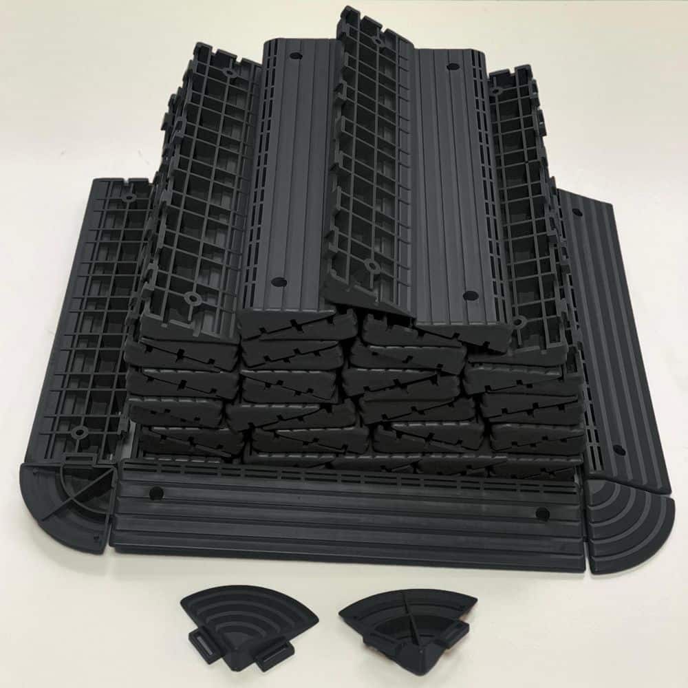1/5 ft. x 1 ft. Plastic Deck Tile Straight Fascia Edge Trim in Drak Gray with 4-Corners (30-Per Case) price history on PriceWatchPro
